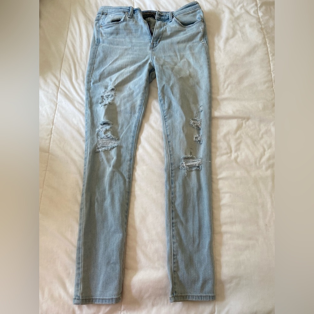 Light wash skinny jeans, Abercrombie & Fitch